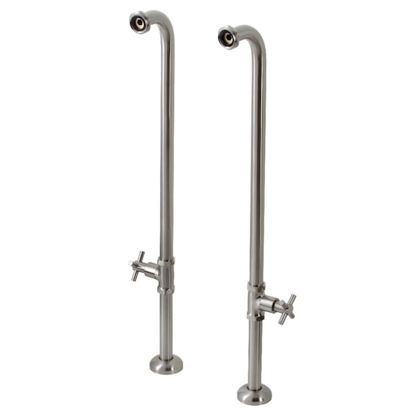 Aqua Vintage AE810S8DX Freestanding Tub Supply Line, Brushed Nickel AE810S8DX - main